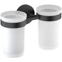 Стакан для зубных щеток Schein Kahlo двойной Черный матовый арт-9132MB — фото 1, Стаканы для зубных щеток