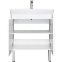 Тумба под раковину Aquaton Сканди Doors 70 Белый глянец Дуб верона арт-1A278901SDB20 — фото 3, Тумбы под раковину