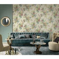 Обои Decori-Decori Amore Винил на флизелине (1,06*10,05) Бежевый/Разноцветный, Цветы арт-82875 — фото 2, Обои для стен