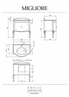 Столешница под раковину Migliore Amelia 80 Bianco Cristallino арт-28419 — фото 3, Столешницы под раковину