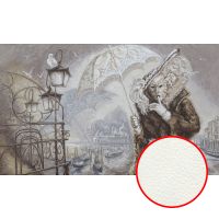 Фреска Ortograf Венеция 9019 Фактура флок FLK Флизелин (2*1,2) Серый/Коричневый, Люди/Живопись арт-9019 (флок FLK) — фото 1, Фрески