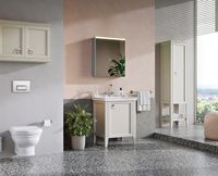 Зеркальный шкаф Vitra 60 R с подсветкой Антрацит глянцевый арт-66910 — фото 5, Зеркальные шкафы в ванную