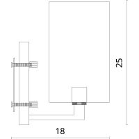 Настенный светильник Divinare Porta Кремовый Черный арт-5933/01 AP-1 — фото 5, Бра