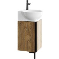 Тумба под раковину Aqwella Porto 45 угловая Дуб балтийский арт-POR0104DB — фото 1, Тумбы под раковину