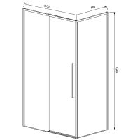 Душевой уголок Vincea Slim-N 110x80 профиль Черный стекло тонированное арт-VSR-4SN8011CGB — фото 6, Прямоугольные душевые уголки