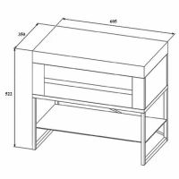 Банкетка Бриклаер Форест 60 Дуб золотой Антрацит арт-4627125414732 — фото 6, Комплектующие для мебели в ванной