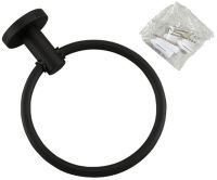 Кольцо для полотенец Frap F302 Черное матовое арт-F30204 — фото 4, Полотенцедержатели