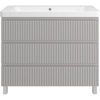 Тумба с раковиной Brevita Victory 105 Серый шелк арт-УТ000023622 — фото 2, Тумбы с раковиной