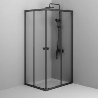 Душевой уголок AM.PM Sunny 100х80 профиль Черный матовый стекло прозрачное арт-W87G-403-10080-BT — фото 4, Прямоугольные душевые уголки