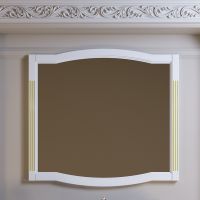 Зеркало Opadiris Лаура 120 Белое матовое с золотой патиной арт-Z0000009325 — фото 2, Зеркала в ванную комнату