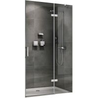 Душевая дверь Abber Zart 110 профиль Хром стекло прозрачное арт-AG08110 — фото 1, Распашные душевые двери