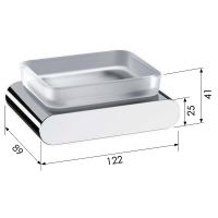 Мыльница Remer Lounge Никель матовый брашированный арт-LN10NPO — фото 2, Мыльницы