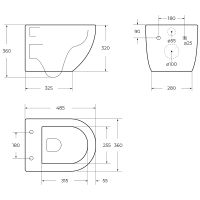 Комплект унитаза BelBagno Uno-Tor BB5177CH-TOR/SC с инсталляцией Geberit Duofix Sigma UP320 111.300.00.5 с сиденьем Микролифт арт-BB5177CH-TOR/SC+111.300.00.5 — фото 15, Комплекты унитаз + инсталляция