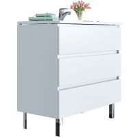 Тумба с раковиной SanVit Кубэ-3 60 Белая глянцевая арт-kkube3060w — фото 5, Тумбы с раковиной