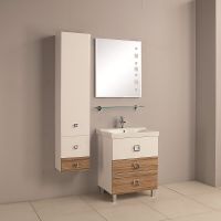 Стеклянная полка Aquaton 85 Хром арт-1A110303XX010 — фото 3, Полки для ванной и душа