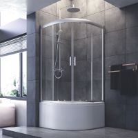 Душевой уголок AM.PM Gem Профиль матовый хром, стекло прозрачное арт-W90G-401A090WT — фото 2, Душевые уголки четверть круга