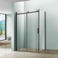 Душевой уголок Vincea Como 130x90 профиль Черный стекло прозрачное арт-VSR-1C9013CLB — фото 1, Прямоугольные душевые уголки