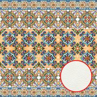 Фреска Ortograf Arabesque 33451 Фактура флок FLK Флизелин (2*2) Разноцветный, Орнамент арт-33451 (флок FLK) — фото 1, Фрески