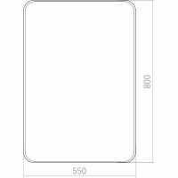 Зеркало Creto Terra notte 55 Черное арт-17-550800TN — фото 3, Зеркала в ванную комнату