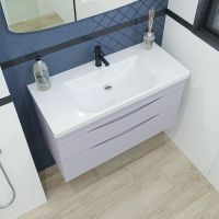 Товар: Тумба под раковину Caprigo Lento 100 подвесная Серая матовая арт-36214-SF028 - фото 2 Тумба под раковину Caprigo Lento 100 подвесная Серая матовая арт-36214-SF028 — фото 2, Тумбы под раковину