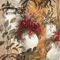 Фреска Ortograf Цветы 11609 Фактура бархат FX Флизелин (2,7*2,7) Бежевый/Зеленый/Красный, Цветы/Живопись арт-11609 (бархат FX) — фото 2, Фрески