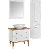 Товар: Шкаф пенал ASB-Woodline Каталина 35 White Белый арт-12106 - фото 5 Шкаф пенал ASB-Woodline Каталина 35 White Белый арт-12106 — фото 5, Пеналы для ванной комнаты