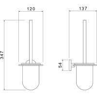 Ершик для унитаза Aquatek Оберон Хром арт-AQ4210CR — фото 2, Ершики для унитаза