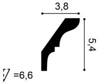 Карниз Orac Decor 2000x54x38 мм арт-CX112 — фото 2, Карнизы