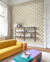 Обои Grandeco Cumaru Винил на флизелине (0,53*10,05) Бежевый/Коричневый/Серый, Геометрия арт-CU 3109 — фото 3, Обои для стен