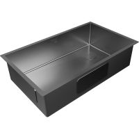 Кухонная мойка Paulmark Next-Skew 74 Uni Вороненая сталь арт-PM887444-GM — фото 2, Кухонные мойки