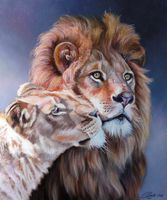 Фреска Ortograf Животные 8234 Фактура флок FLK Флизелин (1*1,2) Бежевый/Коричневый/Синий, Животные/Живопись арт-8234 (флок FLK) — фото 2, Фрески