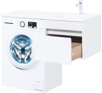 Тумба под раковину Aquanet Токио 110 подвесная Белая арт-236915 — фото 4, Тумбы под раковину