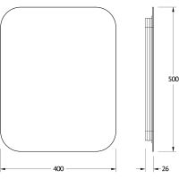 Зеркало Defesto Opti 40x50 с подсветкой 15W-3000К/ИК - выключатель/Теплый белый свет арт-DF 2811R — фото 3, Зеркала в ванную комнату