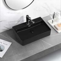 Раковина Abber Rechteck 61 Черная матовая арт-AC2201MB — фото 3, Раковины накладные