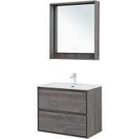 Тумба под раковину Aquanet Милан 80 подвесная Дуб рошелье арт-336374 — фото 12, Тумбы под раковину