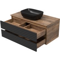 Товар: Тумба под раковину Brevita Dakota 100 подвесная Черный кварц Дуб Галифакс олово арт-DAK-09100-19/02-2Я - фото 3 Тумба под раковину Brevita Dakota 100 подвесная Черный кварц Дуб Галифакс олово арт-DAK-09100-19/02-2Я — фото 3, Тумбы под раковину