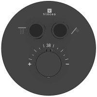 Товар: Душевая система Vincea Inspire с термостатом Черная матовая арт-VSFW-3I22MT2MB - фото 3 Душевая система Vincea Inspire с термостатом Черная матовая арт-VSFW-3I22MT2MB — фото 3, Встраиваемые душевые комплекты