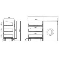 Тумба под раковину Style Line Даллас Леон 120 Люкс Plus Серая арт-СС-00002449 — фото 8, Тумбы под раковину