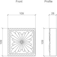 Квадрат Европласт 28x109x109 мм арт-1.54.013 — фото 2, Колонны