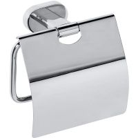 Держатель туалетной бумаги Bemeta Oval с крышкой Хром арт-118412011 — фото 1, Держатели туалетной бумаги