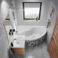 Шторка на ванну Ravak Chrome CVSK1 Rosa 140/150 L профиль Белый стекло Transparent арт-7QLM0100Y1 — фото 3, Шторки для ванной распашные