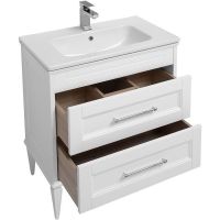 Тумба с раковиной Aquanet Бостон М 80 Белая матовая арт-212668 — фото 4, Тумбы с раковиной