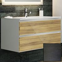 Тумба с раковиной SanVit Авеню-2 100 с фактурой под дерево подвесная Венге арт-kavenu2100 — фото 1, Тумбы с раковиной