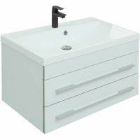 Тумба с раковиной Aquanet Верона New 75 подвесная Белая матовая арт-281096 — фото 1, Тумбы с раковиной