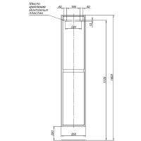 Шкаф пенал Aquanet Милан 35 подвесной Дуб рошелье арт-336387 — фото 9, Пеналы для ванной комнаты