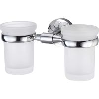 Стакан для зубных щеток WasserKRAFT Isen двойной Хром арт-K-4028D — фото 1, Стаканы для зубных щеток