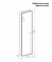 Шкаф пенал Creto Marsel 40 подвесной Белый арт-21-4001600WH — фото 5, Пеналы для ванной комнаты