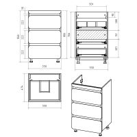 Тумба с раковиной Misty Чегет 120 R Белая глянцевая арт-УТ000013837 — фото 8, Тумбы с раковиной