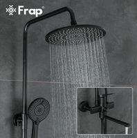 Душевая система Frap H67-6 Черная матовая арт-F2467-6 — фото 11, Душевые стойки