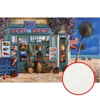 Фреска Ortograf Городской пейзаж живопись 11852 Фактура флок FLK Флизелин (4,1*2,7) Синий/Разноцветный, Город/Живопись арт-11852 (флок FLK) — фото 1, Фрески